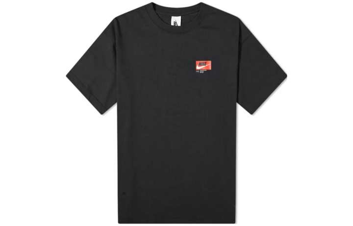 Nike Nike T Shirts Men's Black Crew Neck Moderate Straight Fit