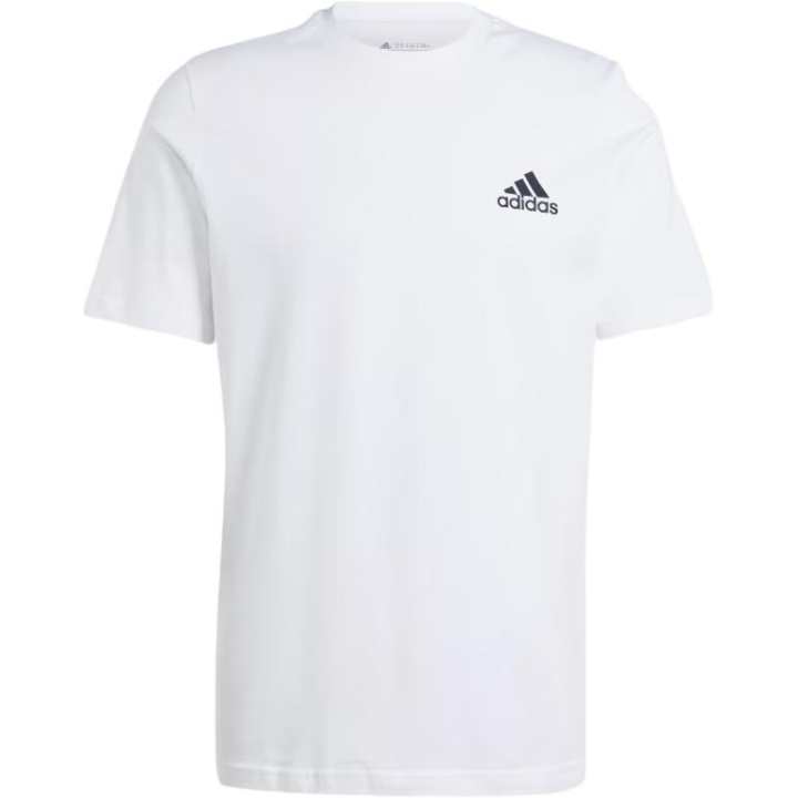 Adidas Adidas T Shirts Men's White Crew Neck Moderate Straight Fit