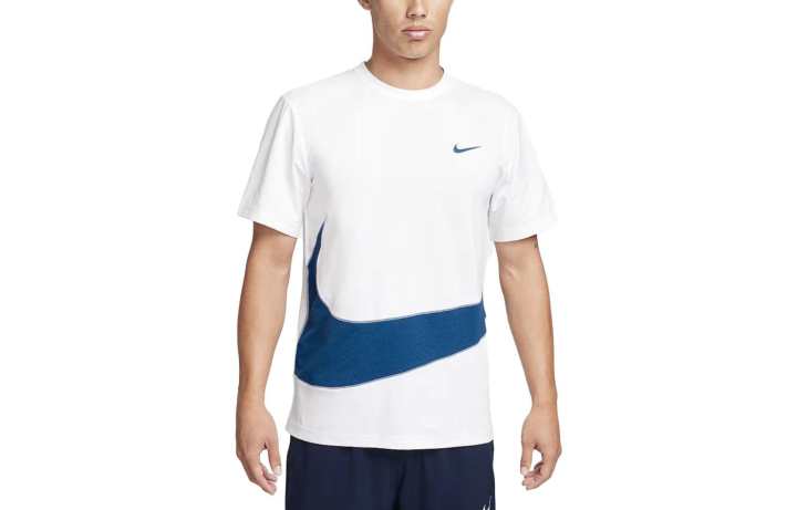 Nike Nike T Shirts Men's White Crew Neck Moderate Straight Fit