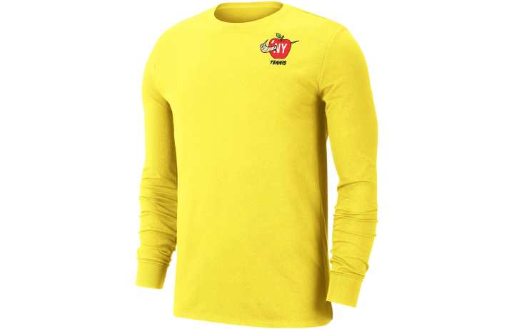 Nike Nike T Shirts Men's Yellow Crew Neck Moderate Straight Fit