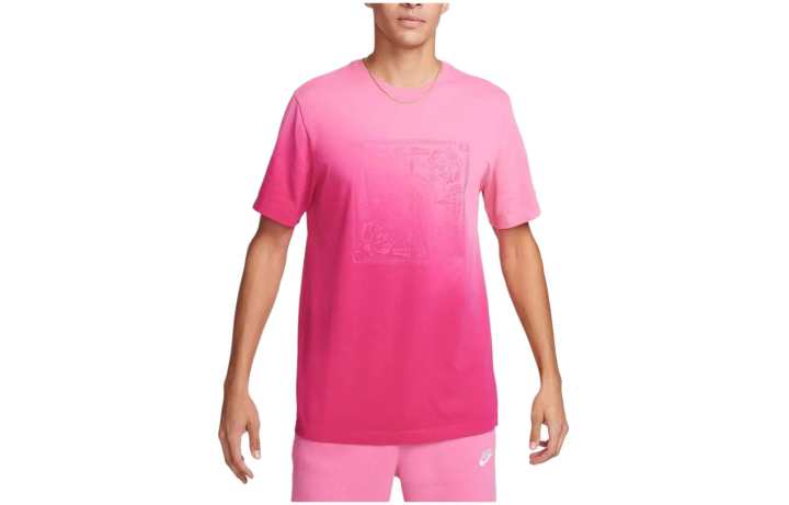 Nike Nike T Shirts Men's Pink Crew Neck Moderate Straight Fit
