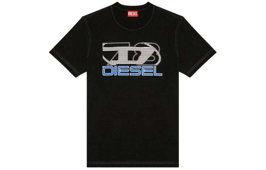 DIESEL T Shirts Men's Black Crew Neck Moderate Other
