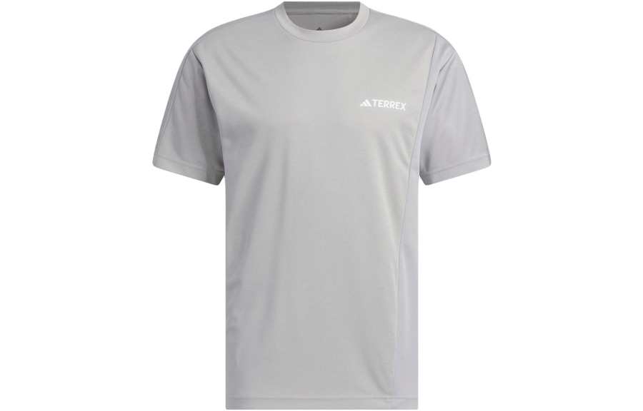 Adidas Adidas T Shirts Unisex Medium Heather Gray Crew Neck Moderate Straight Fit