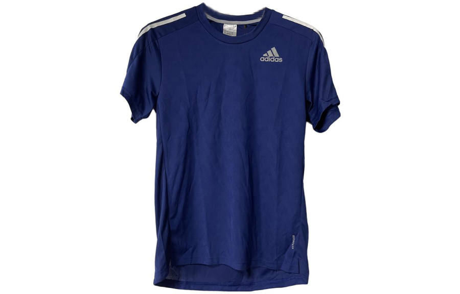 Adidas Adidas T Shirts Men's Blue Crew Neck Moderate Straight Fit