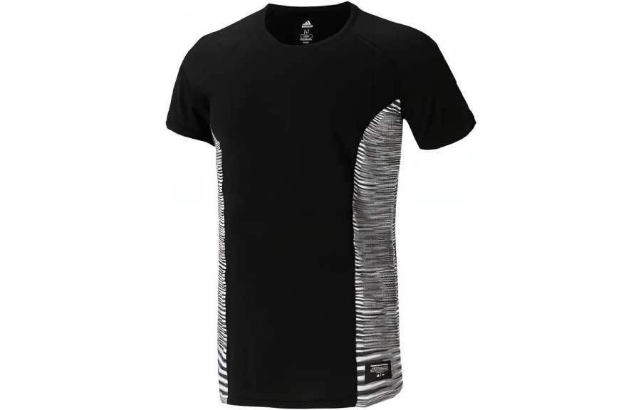 Adidas Adidas T Shirts Men's Black Crew Neck Moderate Straight Fit