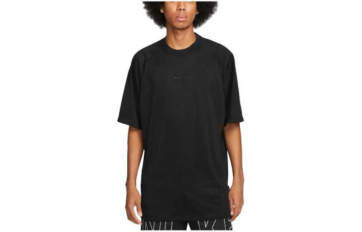 Nike Nike T Shirts Men's Black Crew Neck Moderate Straight Fit