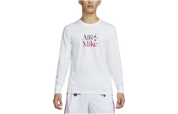 Jordan Jordan Sport T Shirts Men's White Crew Neck Moderate Straight Fit