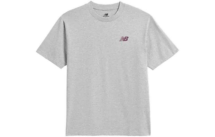 New Balance New Balance T Shirts Men's Gray Crew Neck Moderate