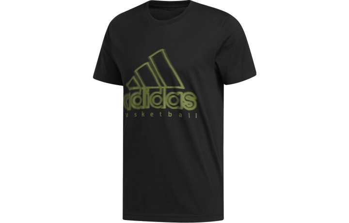 Adidas Adidas T Shirts Men's Black Crew Neck Moderate Straight Fit