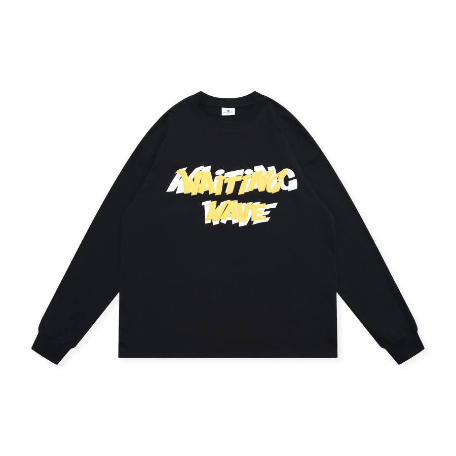 WAITINGWAVE T Shirts Unisex Crew Neck Moderate Heavyweight