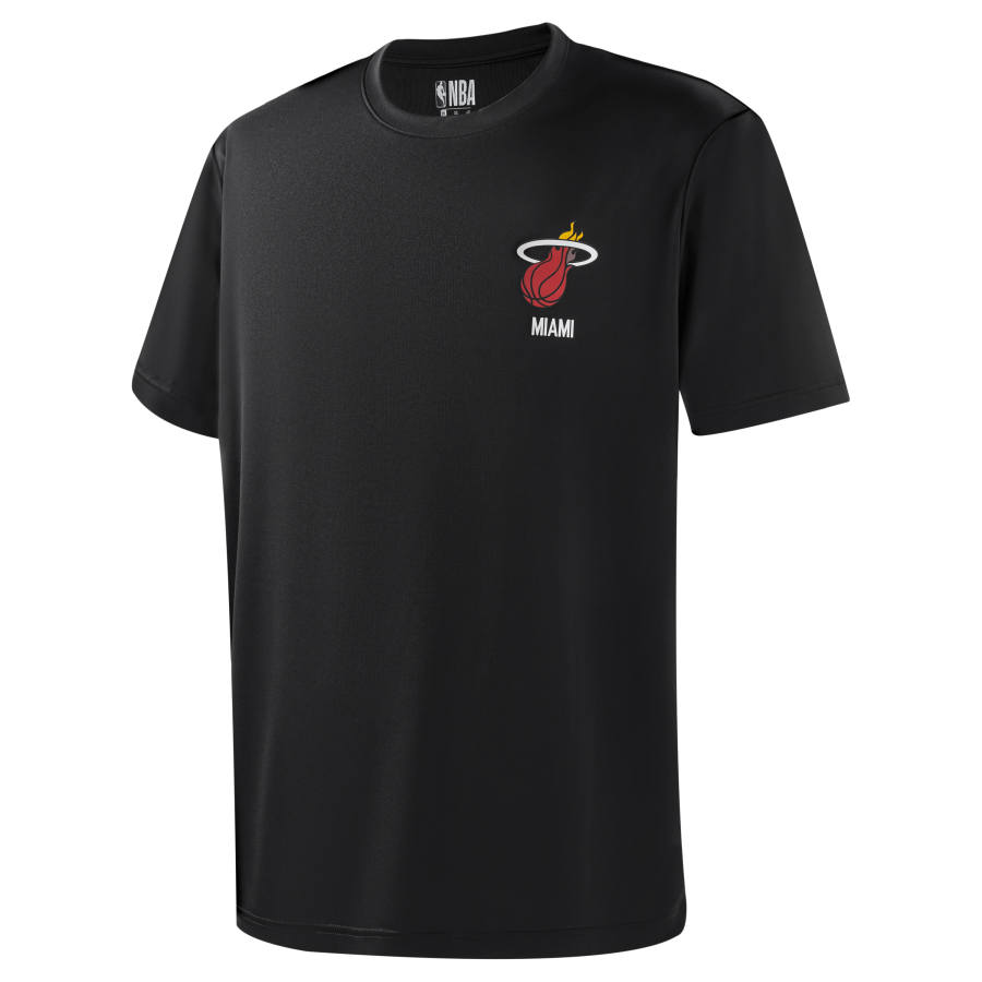 NBA Miami Heat Team T Shirts Unisex Black Crew Neck Moderate Straight Fit