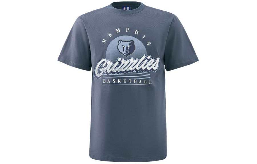 NBA Team T Shirts Unisex Storm Gray Crew Neck Moderate Straight Fit