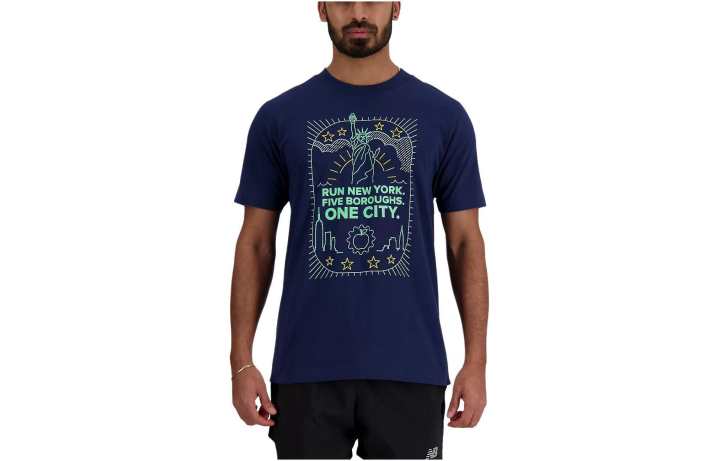 New Balance New Balance NYRR Boroughs Graphic T Shirt Men's Navy Blue