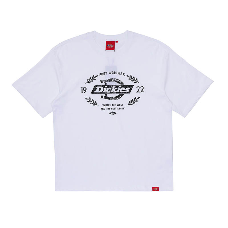 Dickies Dickies T Shirts Men's White Crew Neck Moderate