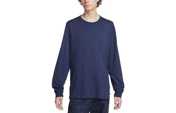 Nike Nike T Shirts Men's Marine Blue Crew Neck Moderate Straight Fit