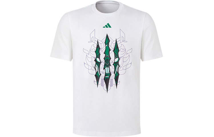 Adidas Adidas Ultimate T Shirts Men's White Crew Neck Moderate Straight Fit