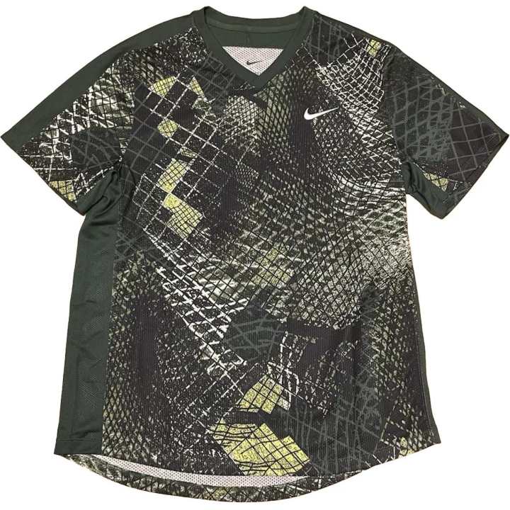 Nike Nike T Shirts Men's Green Crew Neck Moderate Straight Fit