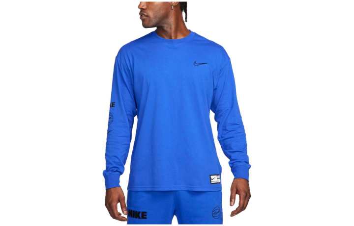 Nike Nike T Shirts Men's Blue Crew Neck Moderate