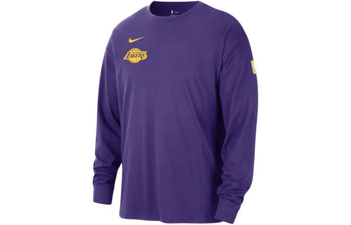 Nike Nike Los Angeles Lakers Courtside Men's Nike Nba Long Sleeve Max90 T Shirt