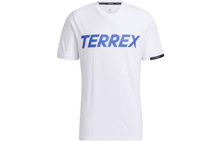 Adidas Adidas T Shirts Men's White Crew Neck Moderate Straight Fit