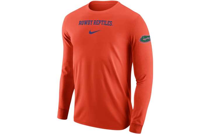 Nike Nike T Shirts Men's Orange Crew Neck Moderate Straight Fit