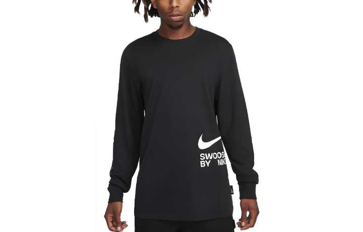 Nike Nike T Shirts Men's Black Crew Neck Moderate Straight Fit