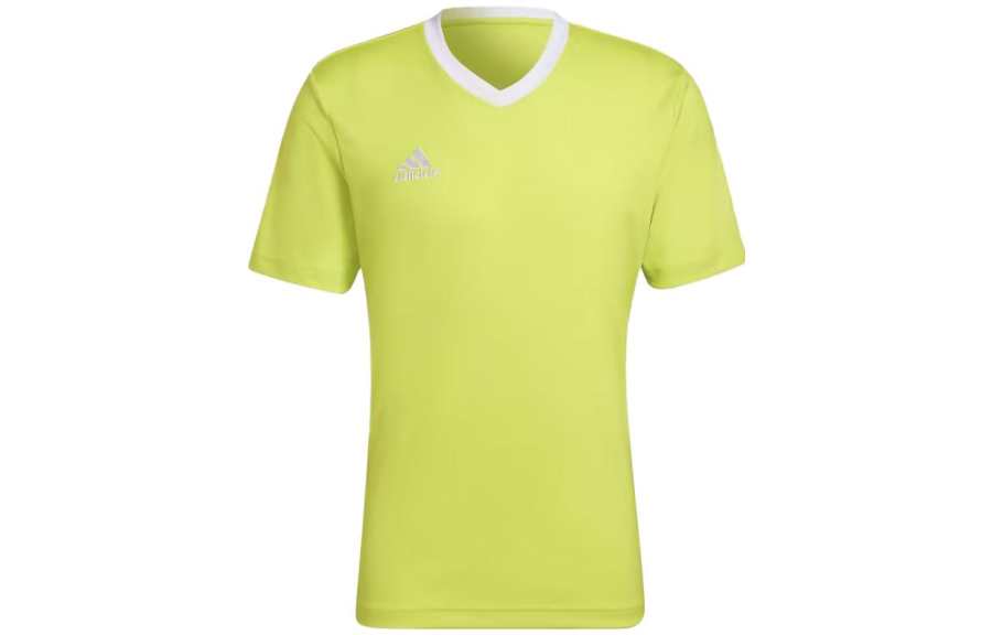 Adidas Adidas Entrada 22 T Shirts Men's Green V Neck Moderate Straight Fit