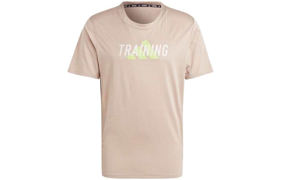 Adidas Adidas T Shirts Men's Pink Crew Neck Moderate Straight Fit
