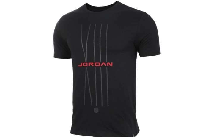 Nike Nike T Shirts Men's Black Crew Neck Moderate Straight Fit