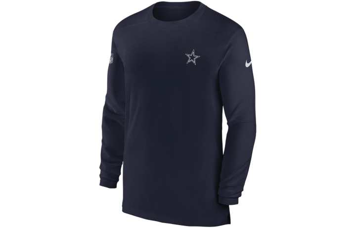 Nike Nike Dri FIT Sideline Coach NFL Dallas Cowboys T Shirt Men's Marine Blue