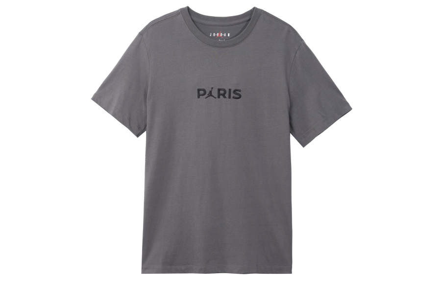 Jordan Jordan PSG Club Men's Breathable Crewneck T-Shirt 'Dark Gray'