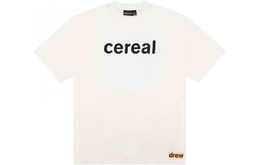 Drew house T Shirts Men's White Crew Neck Moderate Straight Fit