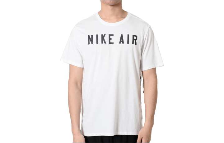Nike Nike T Shirts Men's White Crew Neck Moderate Straight Fit