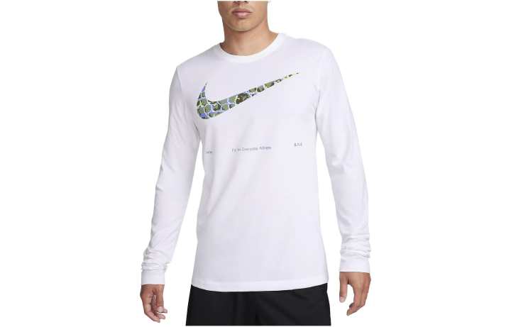 Nike Nike T Shirts Men's White Crew Neck Moderate Straight Fit