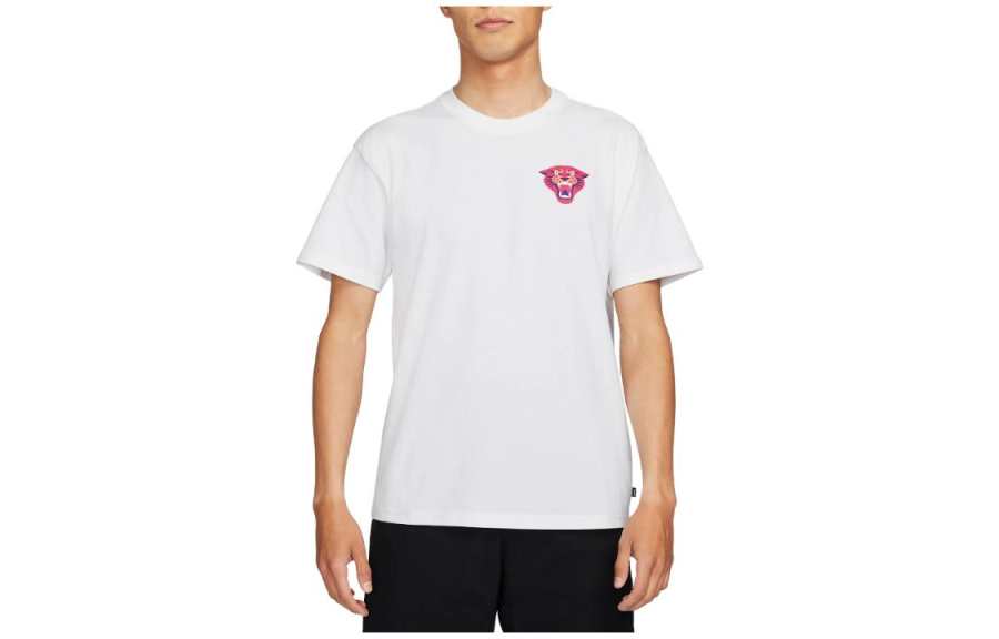 Nike Nike T Shirts Men's White Crew Neck Moderate Straight Fit
