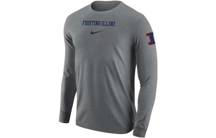 Nike Nike T Shirts Men's Gray Crew Neck Moderate Straight Fit