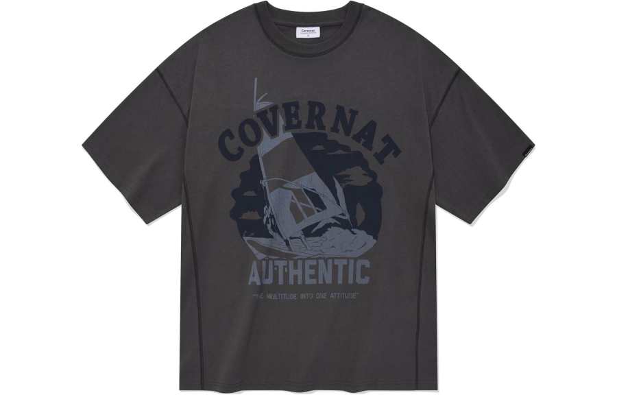 COVERNAT SS24 T Shirt Men's Charcoal