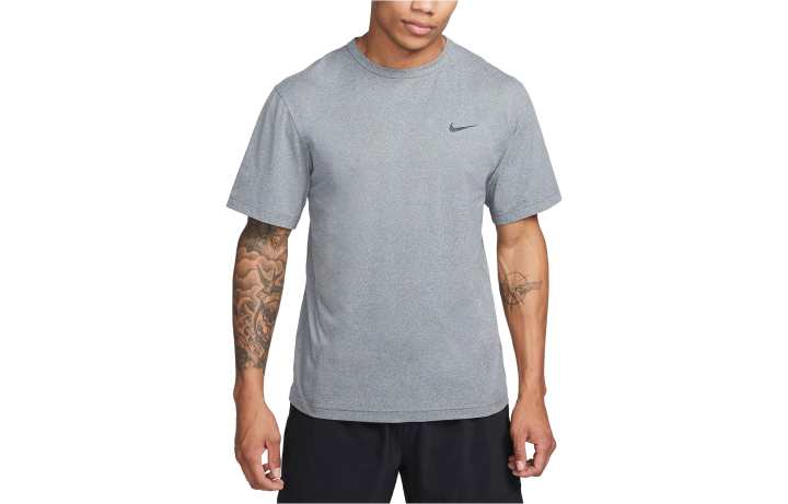 Nike Nike T Shirts Men's Gray Crew Neck Moderate Straight Fit