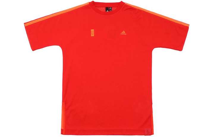 Adidas Adidas T Shirts Men's Red Crew Neck Moderate Straight Fit