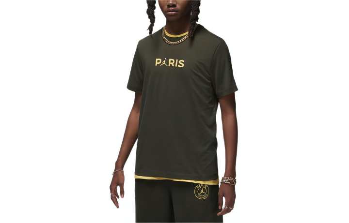 Jordan Jordan× PSG T Shirt Men's Olive Green