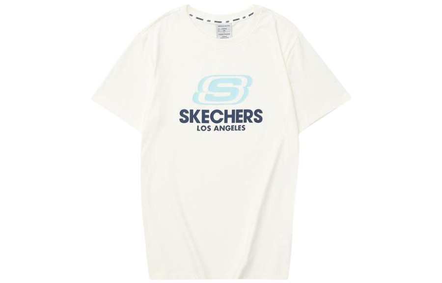 Skechers Colorful T Shirt Unisex Marshmallow White