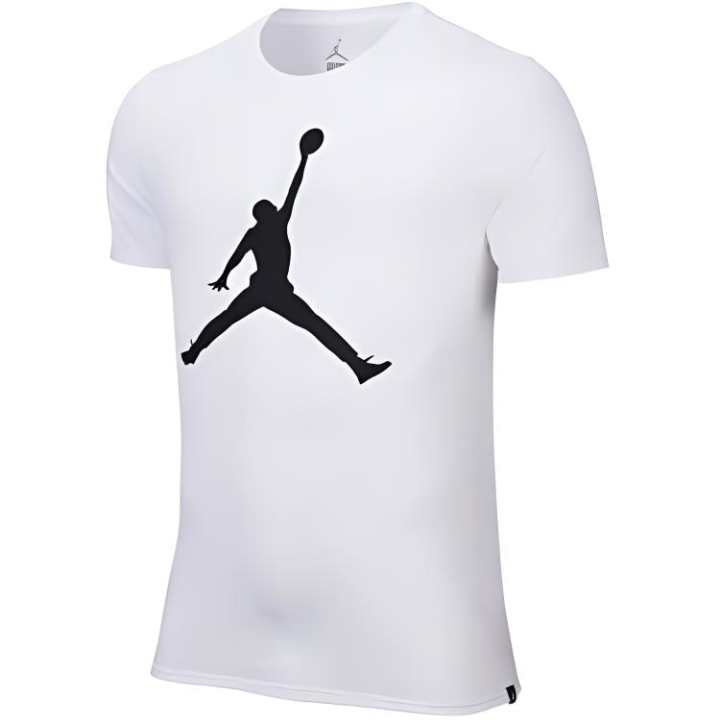 Jordan Jordan T Shirts Men's White Crew Neck Moderate Straight Fit