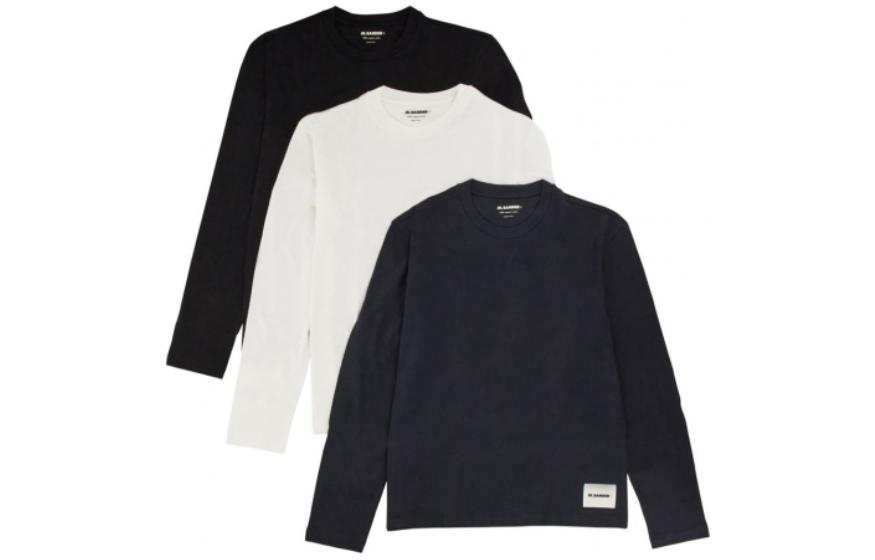 Jil Sander logo-patch cotton T-shirt (set of three)