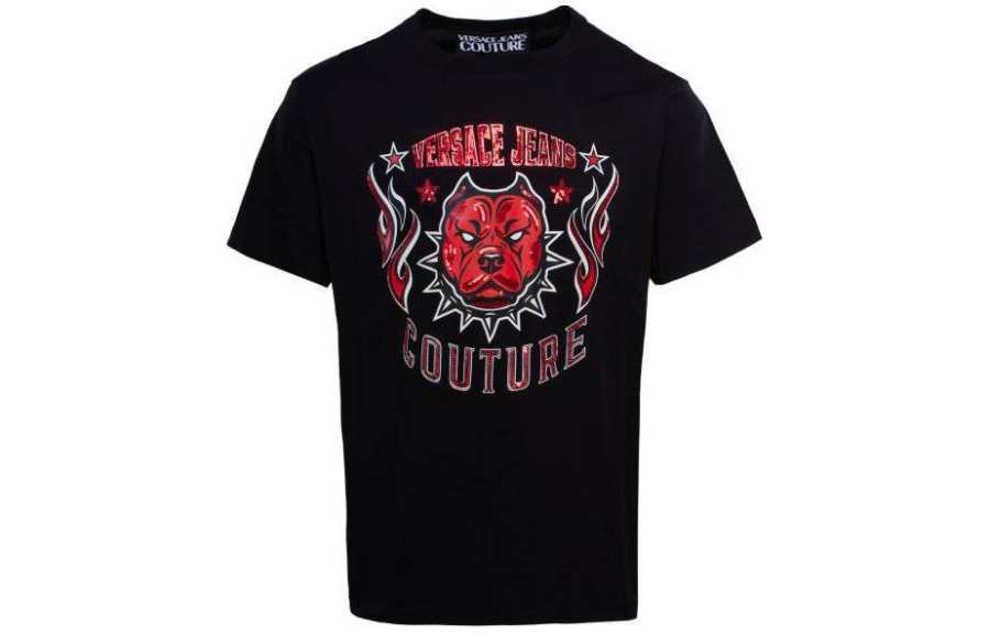 VERSACE JEANS COUTURE Graphic Printed Crewneck T-Shirt