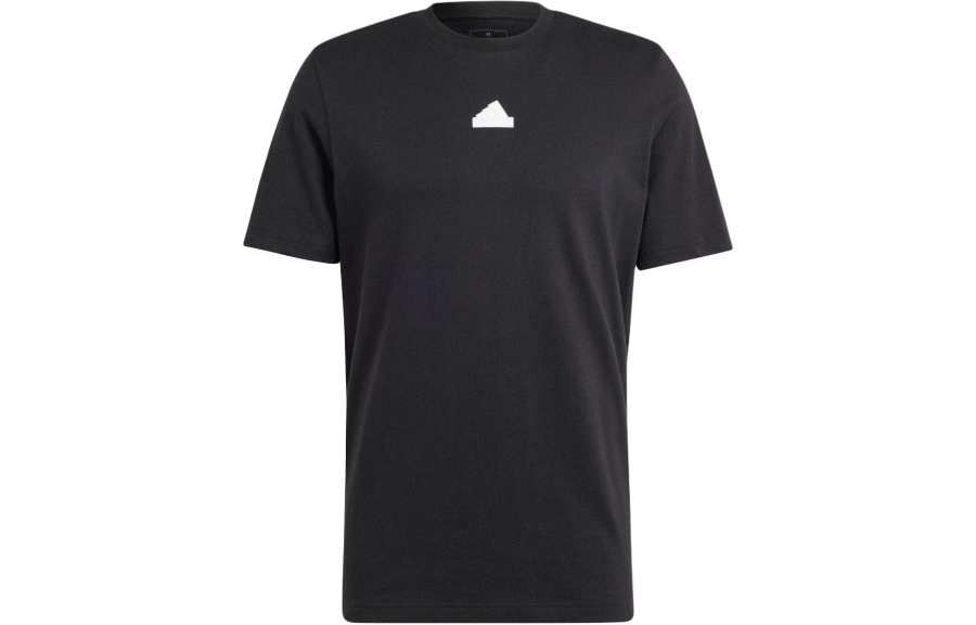 Adidas Adidas T Shirts Men's Black Crew Neck Moderate Straight Fit