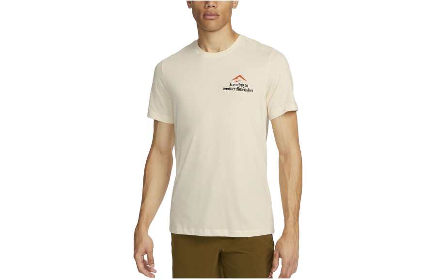 Nike Nike T Shirts Men's Coconut Milk Crew Neck Moderate Straight Fit