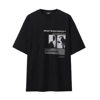 BLACK OF EXIT T Shirts Unisex Crew Neck Moderate