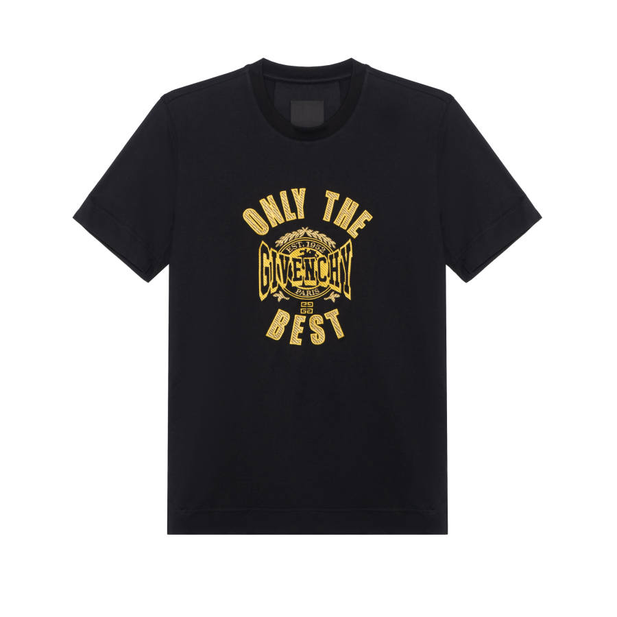 Givenchy Givenchy T Shirts Men's Black Crew Neck Moderate Straight Fit