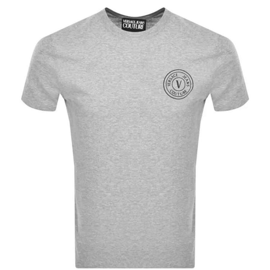 VERSACE JEANS COUTURE 【Zoomed ImageryReplicated_PMPrevious Season】logo-print cotton T-shirt