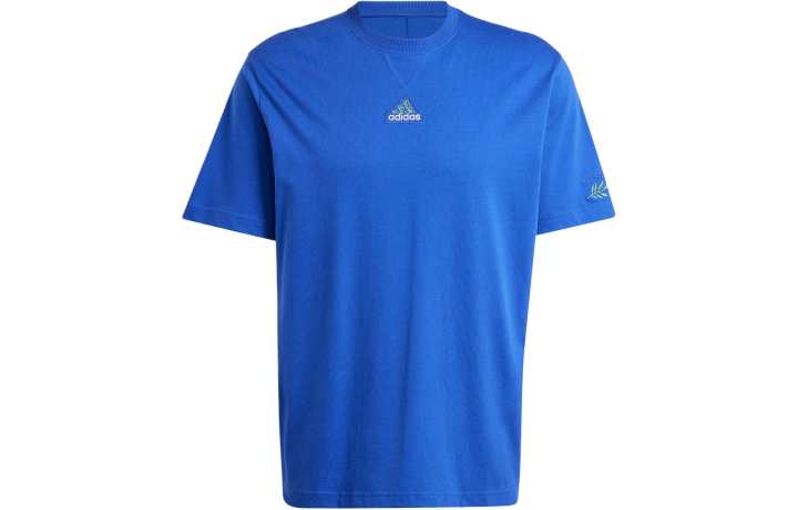 Adidas Adidas T Shirts Men's Blue Crew Neck Moderate Straight Fit